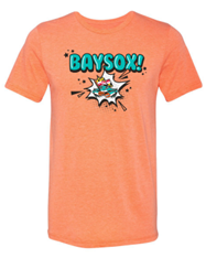 Chesapeake Baysox ADULT Comic Burst ORANGE