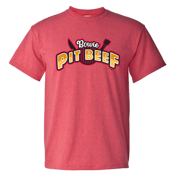 Chesapeake Baysox Bimm Ridder ADULT Bowie Pit Beef HEATHER RED T-shirt