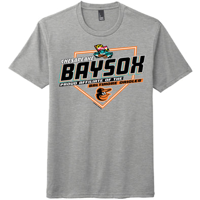 Chesapeake Baysox ADULT Affiliate Tri-Blend HEATHER GRAY T-shirt