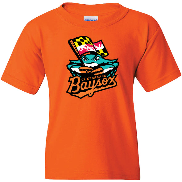 Chesapeake Baysox YOUTH Primary Logo ORANGE T-shirt