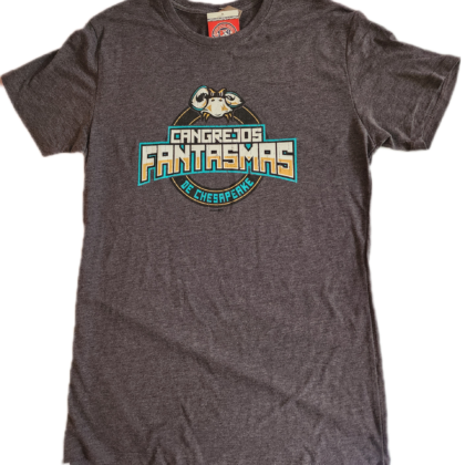 Chesapeake Baysox ADULT Cangrejos Primary Logo CHARCOAL GRAY T-shirt