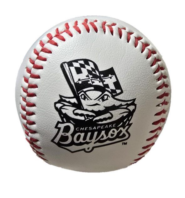 Chesapeake Baysox Primary Logo WHITE Baseball