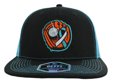Chesapeake Baysox ADJUSTABLE Trucker Mitt Teal/Black